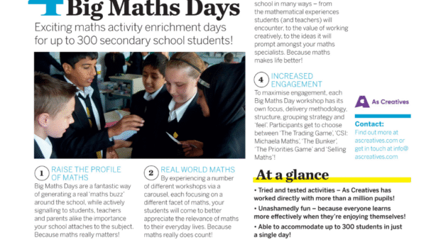 Maths Workshops Secondary School Big Maths